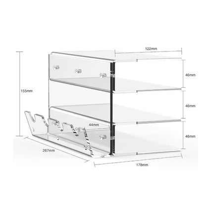 Transparent 3-Layer Acrylic Keyboard Stand Increased Tilt Computer Keyboard Tray(Transparent) - Other by buy2fix | Online Shopping UK | buy2fix