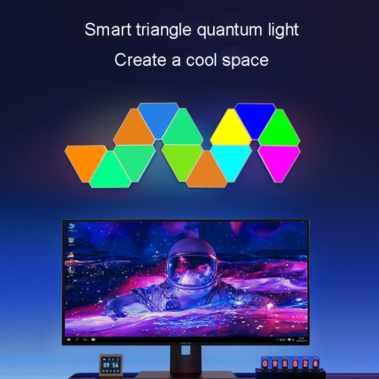 3pcs /Set Triangle Splicing Intelligent Sound Control Quantum Light Atmosphere Lighting With Remote Control, US Plug(WiFi Model) - Novelty Lighting by buy2fix | Online Shopping UK | buy2fix
