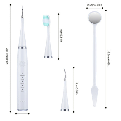 6 In 1 Electric Dental Scaler Calculus Removal Teeth Cleaning Set, Color: Black Exclusive - Oral Irrigators by buy2fix | Online Shopping UK | buy2fix