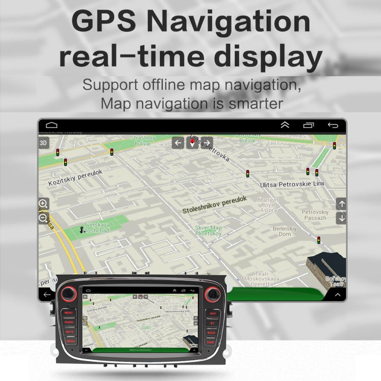 For Ford Focus 7 Inch HD Android Navigation Bluetooth RDS Radio, Size: 1+32G(Silver) - Car MP3 & MP4 & MP5 by buy2fix | Online Shopping UK | buy2fix