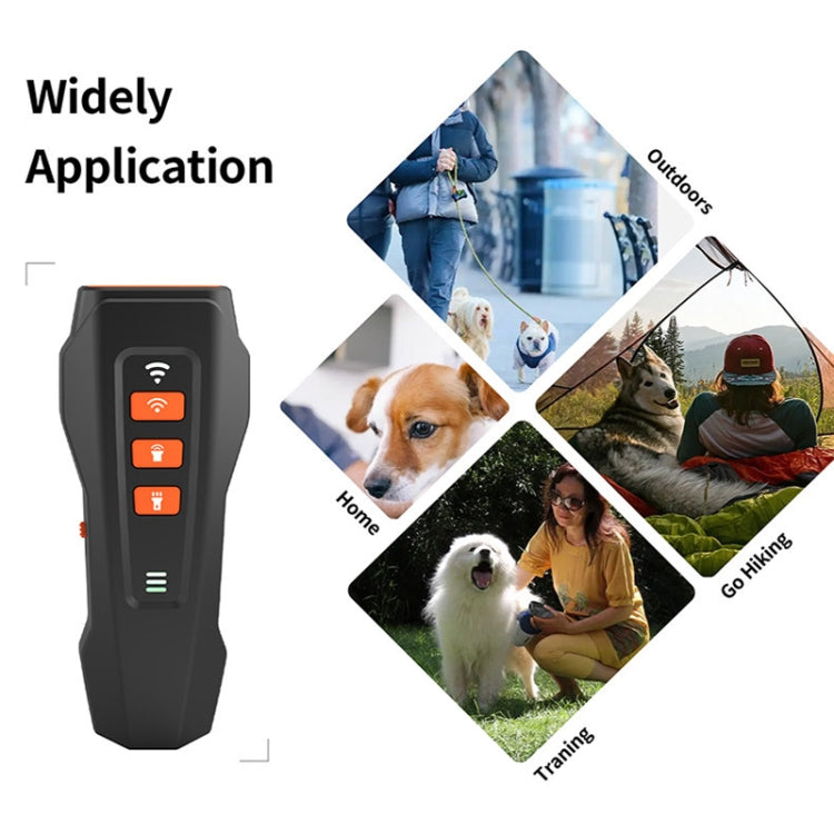 LED Flashing Light Handheld Ultrasonic Bark Arrester Frequency Conversion Dog Training Device(Dark Gray) - Training Aids by buy2fix | Online Shopping UK | buy2fix