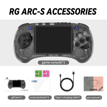ANBERNIC RG ARC-S Handheld Game Console 4-Inch IPS Screen Linux System Portable Video Arcade 256G(Transparent Blue) - Pocket Console by ANBERNIC | Online Shopping UK | buy2fix