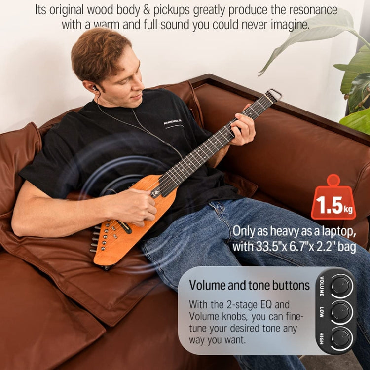 DONNER Smart Headless Silent Guitar Travel Portable Detachable Acoustic Guitar, Style: Maple - String Instrument Accessories by DONNER | Online Shopping UK | buy2fix