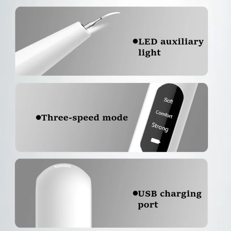 Ultrasonic Electric Dental Scaler Teeth Plaque Cleaner Dental Stone Removal With LED Light, Spec: Package A - Teeth Whitening by buy2fix | Online Shopping UK | buy2fix