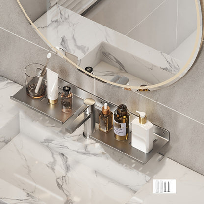 Faucet Rack Home Bathroom Vanity Shelf No Hole Storage Shelf, Length: 50cm U-shaped (Gray) - Shelves by buy2fix | Online Shopping UK | buy2fix