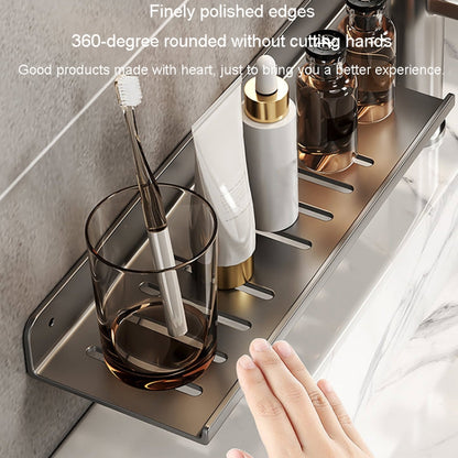 Faucet Rack Home Bathroom Vanity Shelf No Hole Storage Shelf, Length: 30cm (Gray) - Shelves by buy2fix | Online Shopping UK | buy2fix