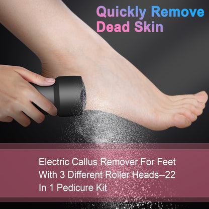 Electric Foot File Pedicure Kit Waterproof Feet Callus Remover, Spec: White - Grinding Tools & Accessories by buy2fix | Online Shopping UK | buy2fix