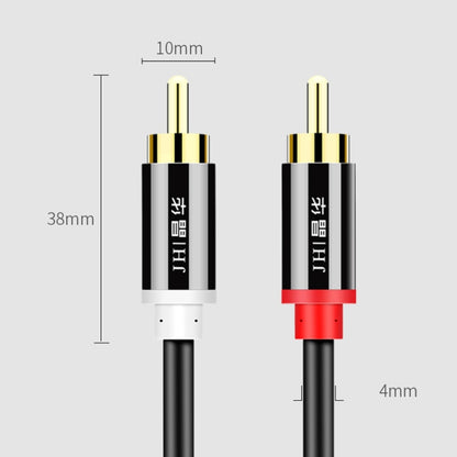 JINGHUA 2RCA Double Lotus Plug Audio Cable Left/Right Channel Stereo Amplifier Connection Wire, Length: 3m - RCA Cable by JINGHUA | Online Shopping UK | buy2fix