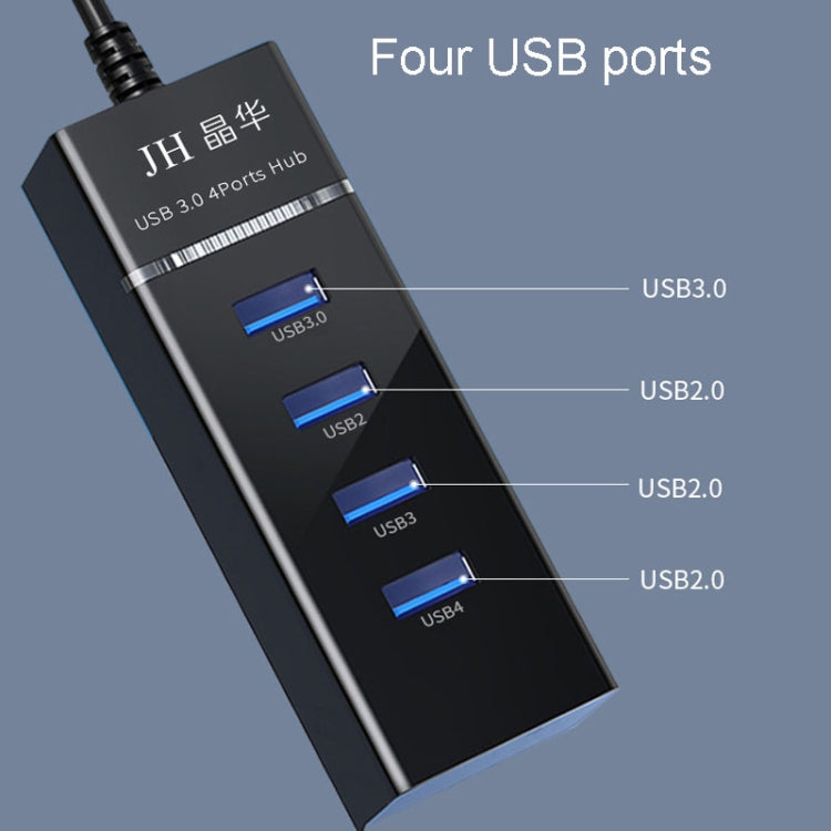 JINGHUA N606A USB3.0 Splitter One To Four Computer HUB Docking Station Connector, Size: 0.3m(White) - USB 3.0 HUB by JINGHUA | Online Shopping UK | buy2fix