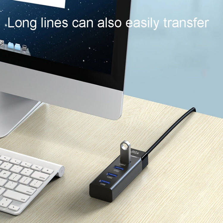 JINGHUA N606A USB3.0 Splitter One To Four Computer HUB Docking Station Connector, Size: 0.3m(White) - USB 3.0 HUB by JINGHUA | Online Shopping UK | buy2fix