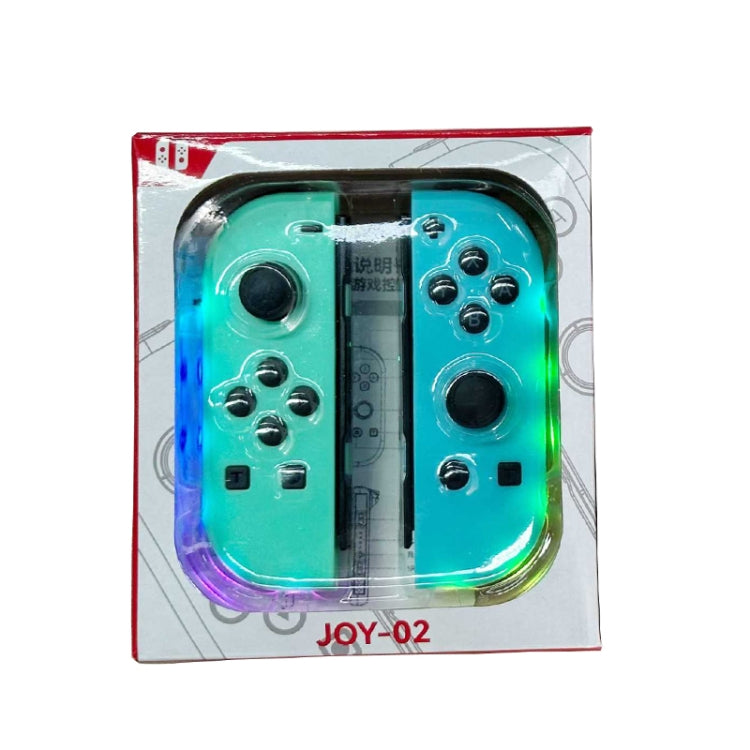 JOY-02 Gaming Left And Right Handle With RGB Lights Body Feel Bluetooth Gamepad For Switch / Switch OLED / Switch Pro / Switch Lite / Switch Joycon(Green Blue) - Gamepads by buy2fix | Online Shopping UK | buy2fix