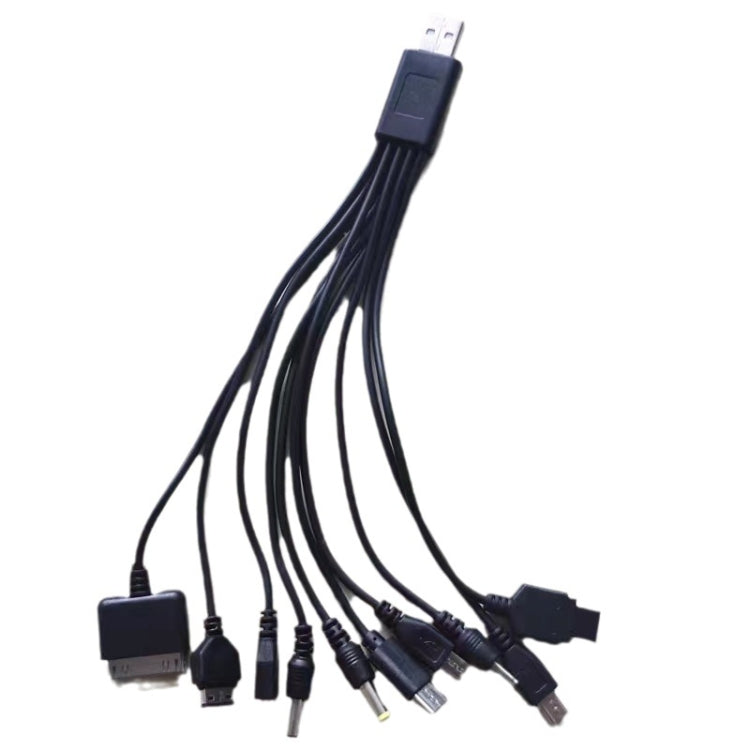 10 In 1 Multifunction USB Charging Cable For IPhone / PSP / Camera / Nokia / HTC / LG / Samsung(Black) - Multifunctional Cable by buy2fix | Online Shopping UK | buy2fix