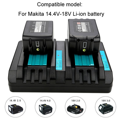 For Makita DC18RC 14.4-18V Lithium Battery Dual Charger, Specification: AU Plug - Electric Saws & Accessories by buy2fix | Online Shopping UK | buy2fix