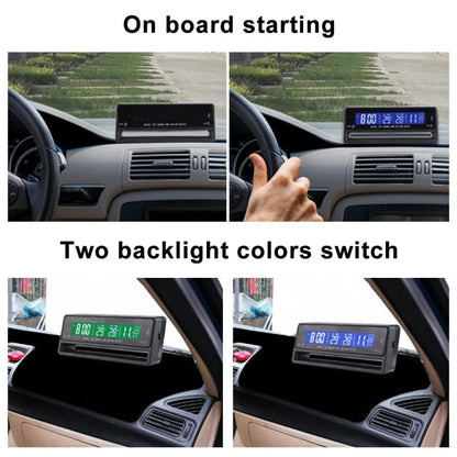 Car Digital Display Clock Luminous Electronic Thermometer Voltmeter(TS-7013V) - Clocks & Car Meters by buy2fix | Online Shopping UK | buy2fix
