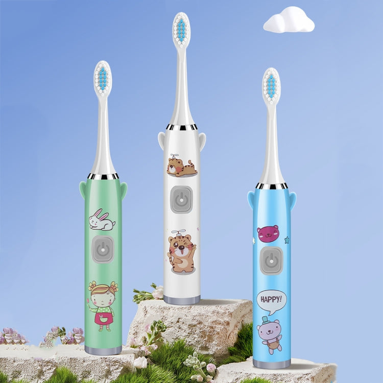 USB Charging Fully Automatic Ultrasonic Cartoon Children Electric Toothbrush, Color: Pink with 6 Heads - Toothbrushes by buy2fix | Online Shopping UK | buy2fix