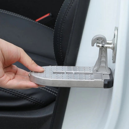 Car Hook Door Foldable Foot Pedal with Safety Hammer(Silver) - Foot Pedal by buy2fix | Online Shopping UK | buy2fix