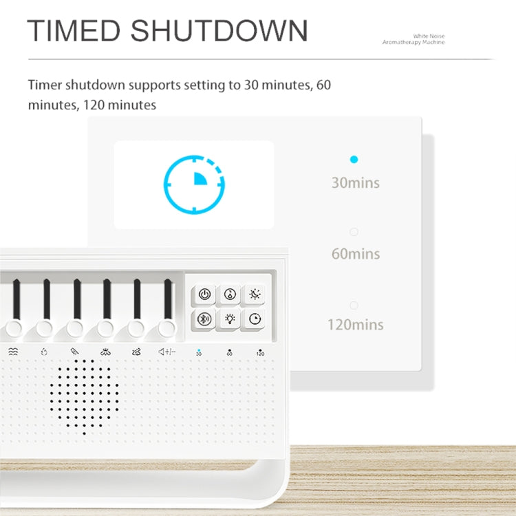 C221 Bluetooth White Noise Flame Aromatherapy Machine Home Desktop Humidifier(English Version) - Air Purifiers & Accessories by buy2fix | Online Shopping UK | buy2fix