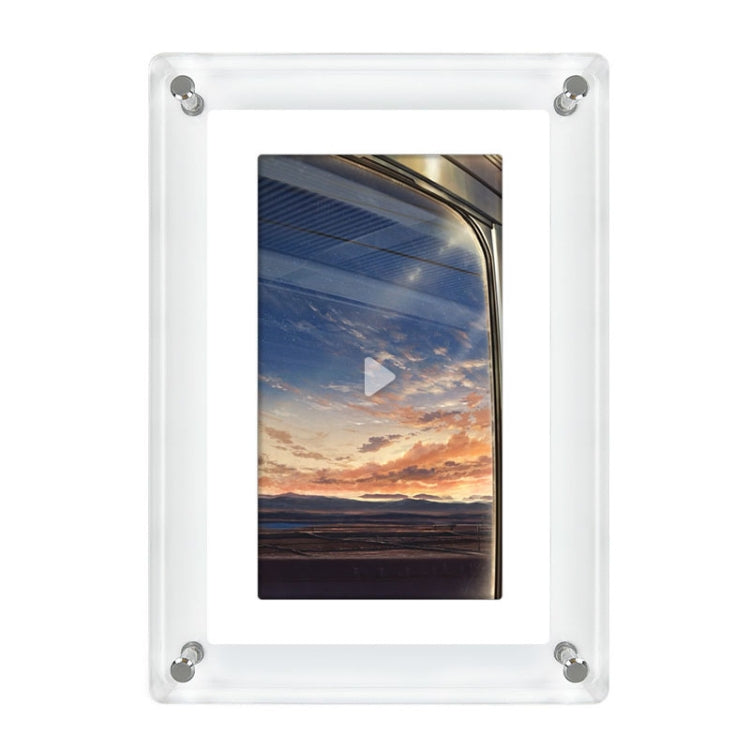 5 Inch HD Digital Photo Frame Crystal Advertising Player 1080P Motion Video Picture Display Player(UK Plug) - 1.5-7.0 inch by buy2fix | Online Shopping UK | buy2fix