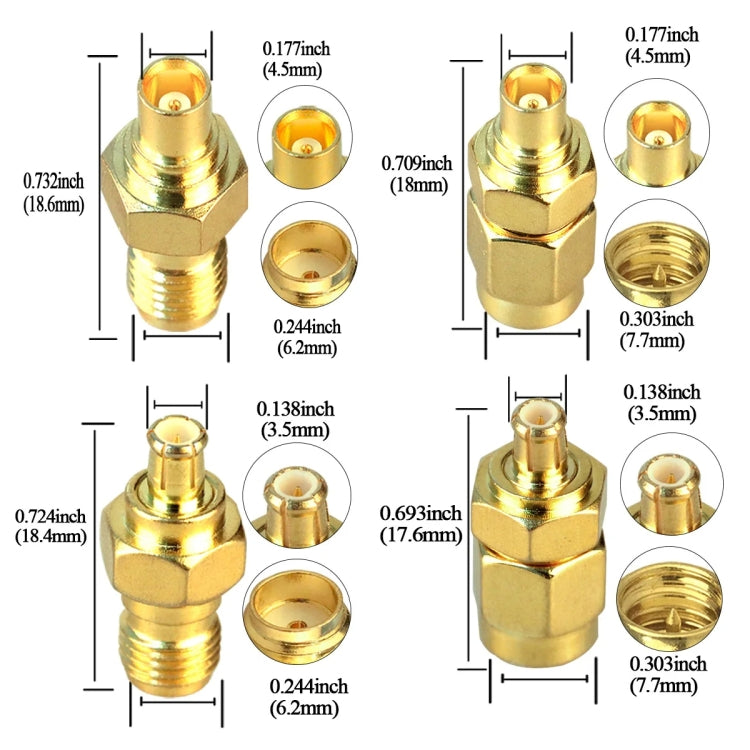 SMA Male To MCX Male High Frequency Coaxial Connector Antenna Rotating Joint - DVB-T & Simulation Antenna by buy2fix | Online Shopping UK | buy2fix