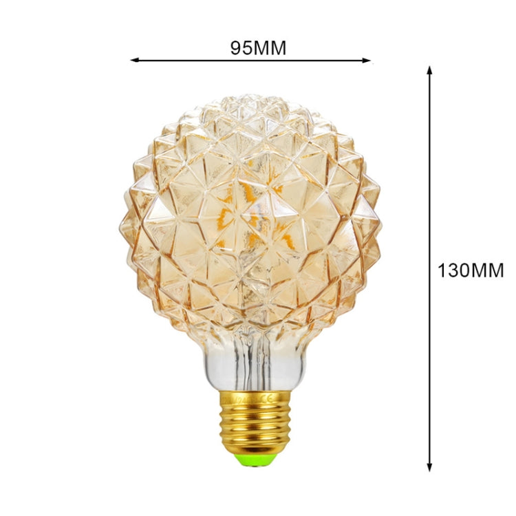 E27 Screw Port LED Vintage Light Shaped Decorative Illumination Bulb, Style: G95 Outer Pineapple Gold(110V 4W 2700K) - LED Blubs & Tubes by buy2fix | Online Shopping UK | buy2fix