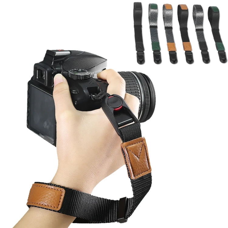 Camera Magnetic Wrist Strap SLR Accessories Hand Strap(Black+Brown) - Camera Strap by buy2fix | Online Shopping UK | buy2fix