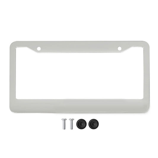 American Standard Aluminum Alloy License Plate Frame Including Accessories, Specification: Round Hole Aluminum Spray White - License Plate Covers & Frames by buy2fix | Online Shopping UK | buy2fix