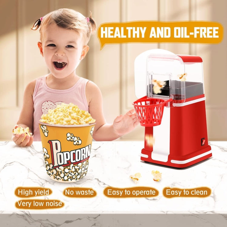 1200W Basket Popcorn Machine Electric Automatic Corn Popper 220V UK Plug - Popcorn Machiner by buy2fix | Online Shopping UK | buy2fix