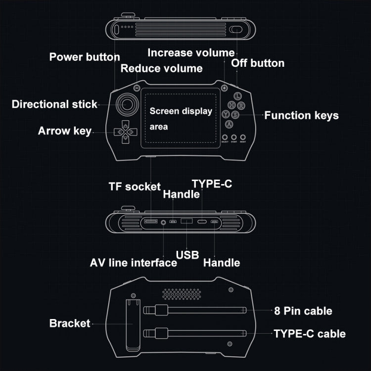 DY14 3.5-Inch Color Screen Retro Handheld Game Console With Power Bank Function, Model: White Double - Pocket Console by buy2fix | Online Shopping UK | buy2fix