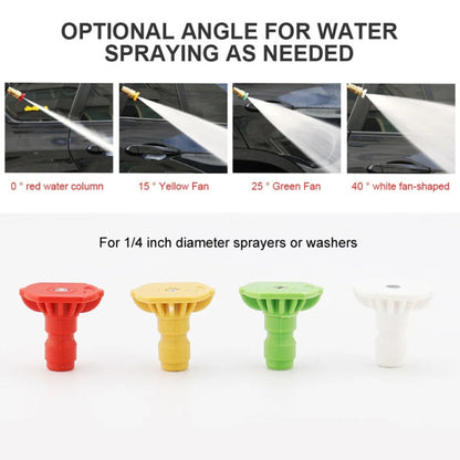 High-pressure Car Washer Nozzle Fan-shaped 1/4 Quick Plug Connector Water Rifle Parts, Specification: 40 Degree (1.1 Nozzle) - Car Washer & Accessories by buy2fix | Online Shopping UK | buy2fix