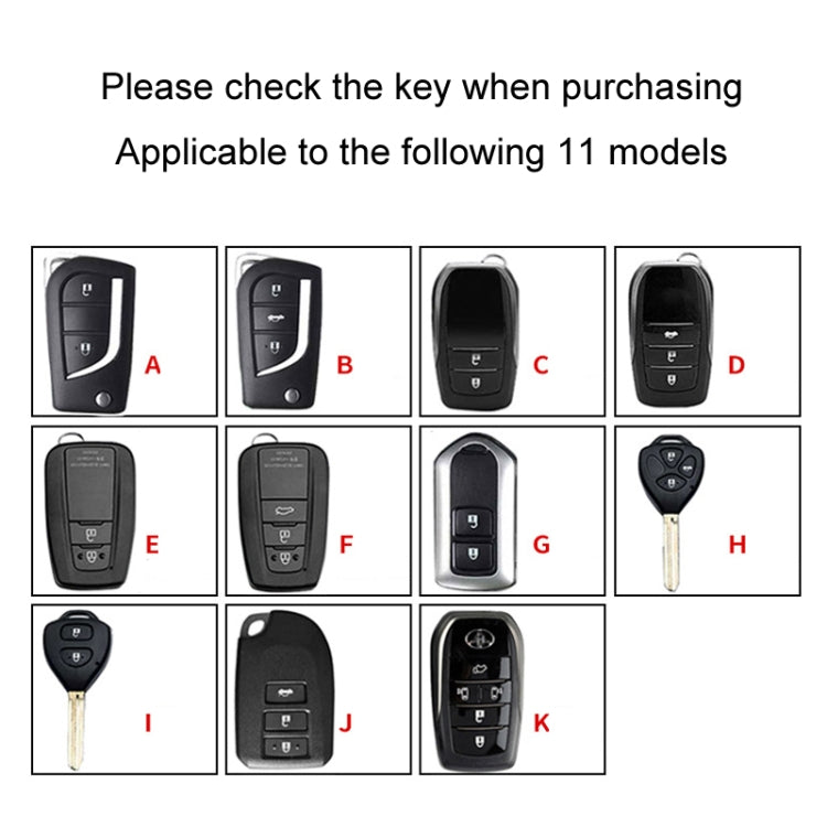 For Toyota Car Key Cover Multifunctional Keychain Anti-lost Number Plate, Style: H - Car Key Cases by buy2fix | Online Shopping UK | buy2fix