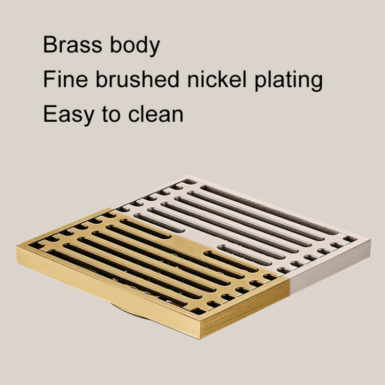 All Copper Brushed Anti-Odor Floor Drain Gravity Copper Core Bathroom Floor Drain, Specification: Sealed for Washing Machine - Drain Strainers by buy2fix | Online Shopping UK | buy2fix