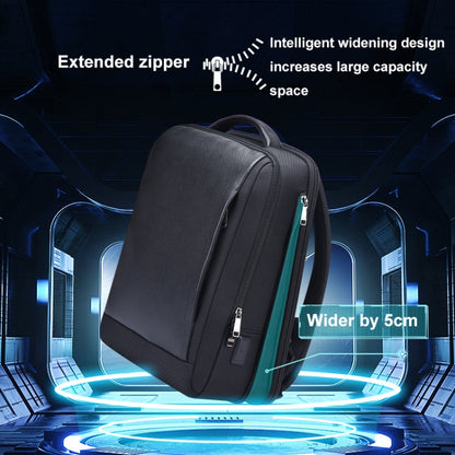 Bopai AL-61-122631B Large Capacity Cowhide Laptop Backpack With USB+Type-C Port(High-end Version) - Backpack by Bopai | Online Shopping UK | buy2fix