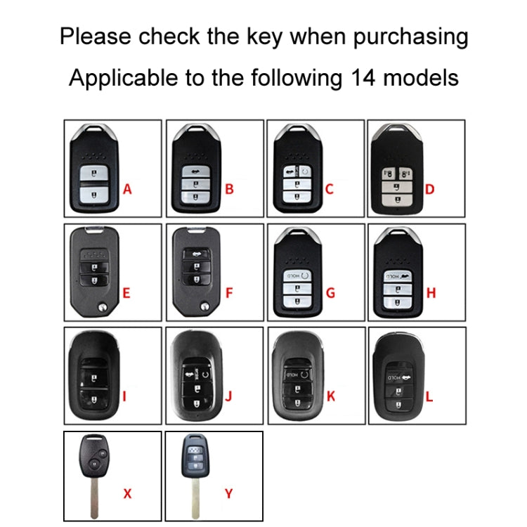For Honda Car Key Cover Multifunctional Keychain Anti-lost Number Plate, Style: F - Car Key Cases by buy2fix | Online Shopping UK | buy2fix