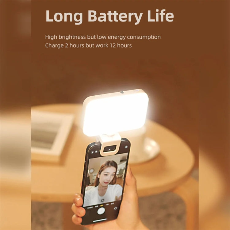 66 LEDs Selfie Fill Light Rechargeable 3 Modes Clip-on Pocket Light For Phone, Laptop, Tablet Meeting(White) - Selfie Light by buy2fix | Online Shopping UK | buy2fix