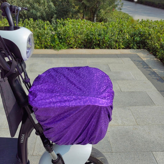 Battery Car Front Basket Rain Cover Bicycle Basket Waterproof Bag Universal, Size: Large(Purple) - Raincoat by buy2fix | Online Shopping UK | buy2fix