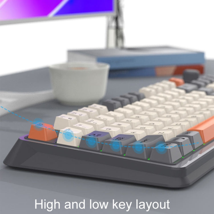 XUNSVFOX K94 Wireless Bluetooth Dual Mode Mechanical Keyboard Gaming Office Laptop Keyboard(Shimmer) - Wireless Keyboard by XUNSVFOX | Online Shopping UK | buy2fix