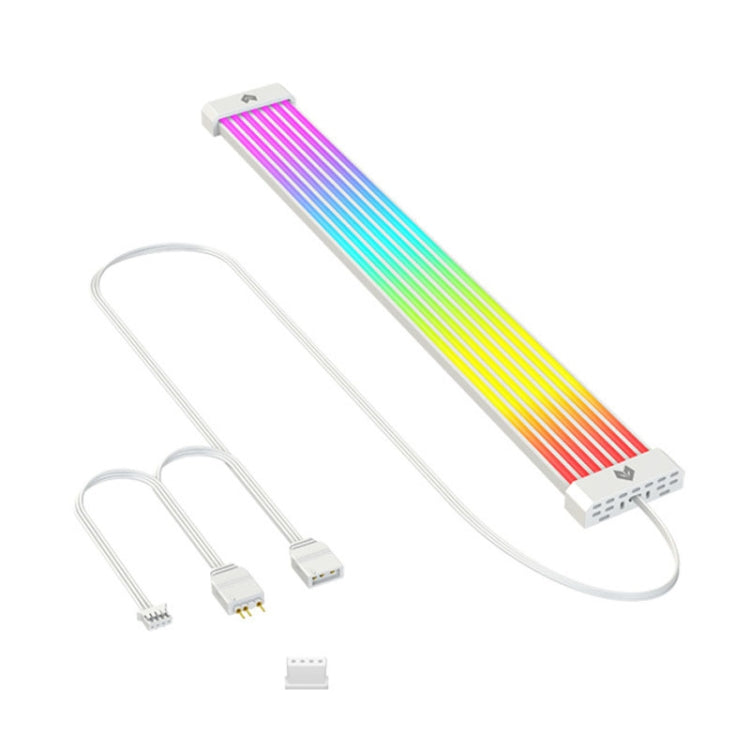 AOSOR AL300 Computer Glow Line ARGB Neon Cable Motherboard Chassis Light Strip Light Board Decoration(White) - PCIE Cable by AOSOR | Online Shopping UK | buy2fix