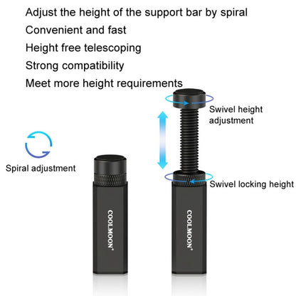 COOLMOON Graphics Card Stand Desktop Computer Graphics Card Vertical Top Support Bracket Screw Telescopic Support Rods, Adjustable Height: 2.8-5cm (Silver) - Caddies & Enclosures by COOLMOON | Online Shopping UK | buy2fix