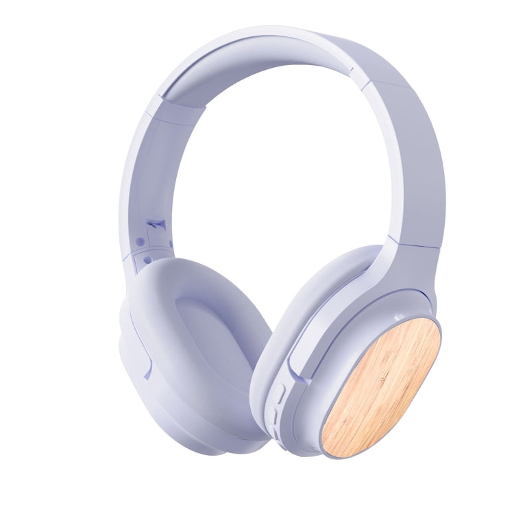 Bamboo Wood Bluetooth Headphones With Built-In Sound Card, TF Card / FM / AUX Support(White) - Headset & Headphone by buy2fix | Online Shopping UK | buy2fix