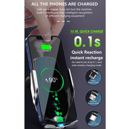 Car Cell Phone Holder Wireless Charger Aromatherapy Spray(Black) - Wireless Charger Holders by buy2fix | Online Shopping UK | buy2fix