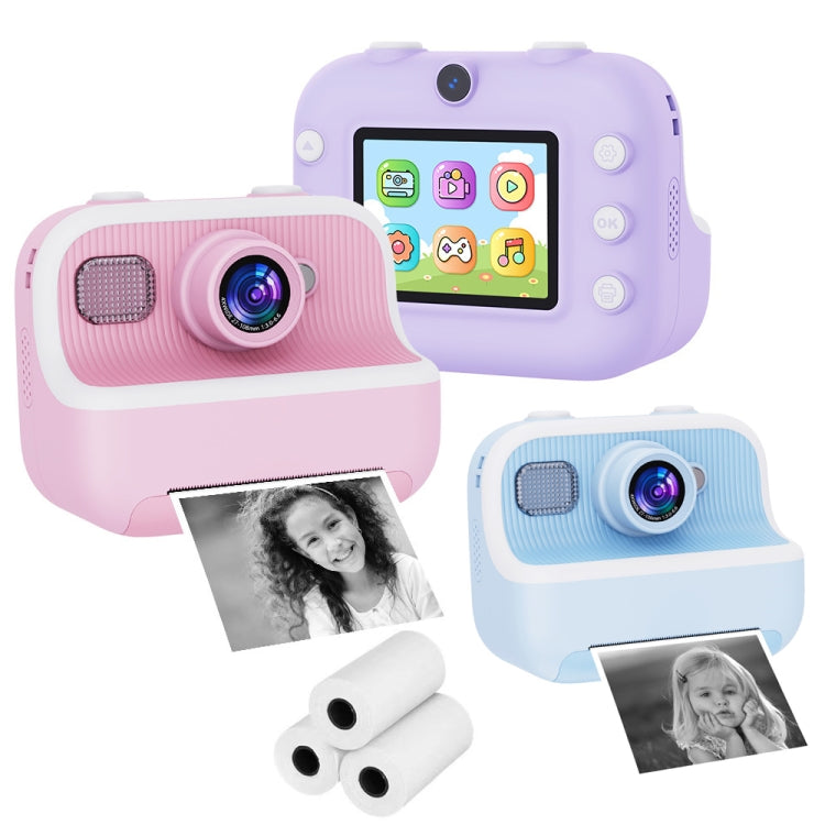 M8 2.4-Inch 1080P HD 2400W Pixel Dual-Camera Children Thermal Printing Camera, Color: Purple - Children Cameras by buy2fix | Online Shopping UK | buy2fix