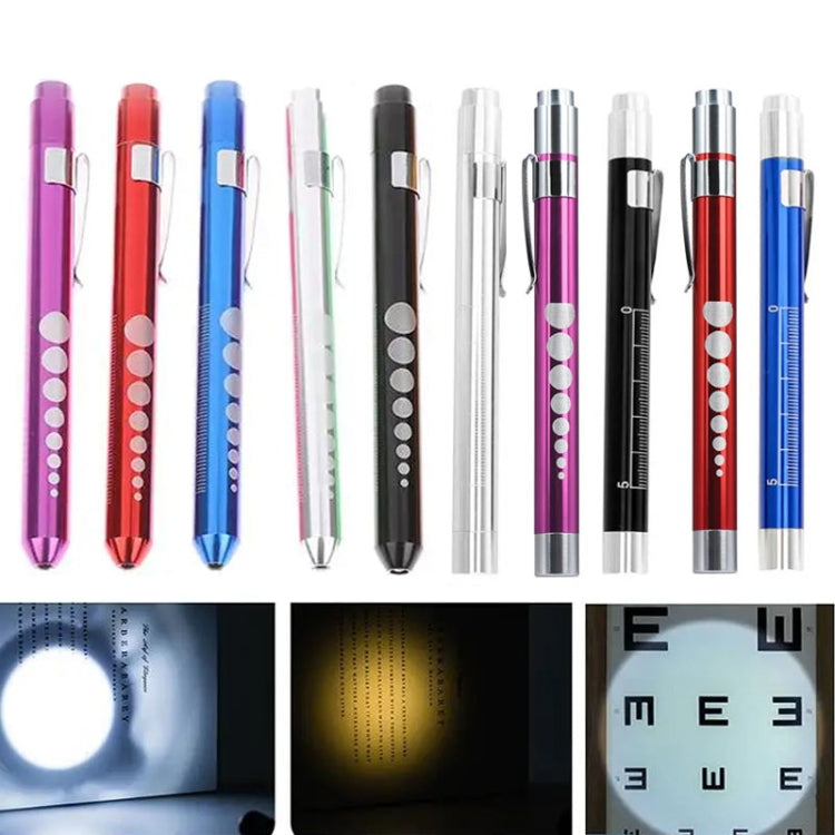 E-SMARTER Multifunctional Pen Flashlight Graduated LED Penlight, Color Random Delivery, Style: Convex Head Yellow Light - LED Flashlight by E-SMARTER | Online Shopping UK | buy2fix