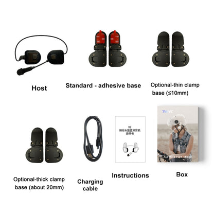 TWVC Motorcycle Bluetooth Headset Wireless Stereo Moto Helmet Headphones Standard Base - Motorcycle Walkie Talkie by buy2fix | Online Shopping UK | buy2fix