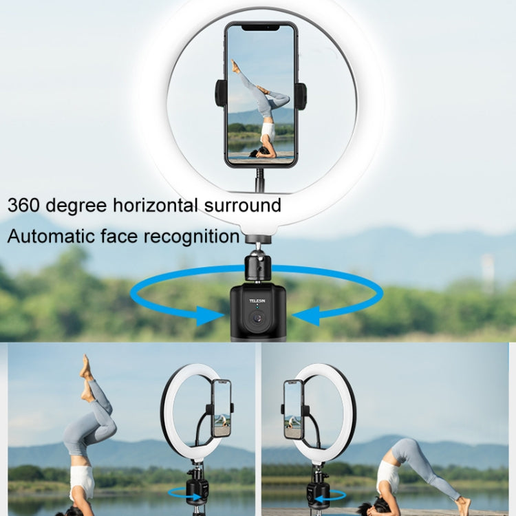 TELESIN TE-GPYT-001 360 Degree Intelligent Follow Gimbal Tracking Camera AI Face Recognition(Black) - Handheld Gimbals by TELESIN | Online Shopping UK | buy2fix