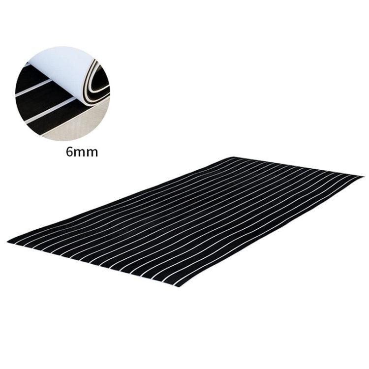 240x60x0.6cm Black White Yacht Imitation Teak Anti-Slip Deck EVA Mat - Floor Mats by buy2fix | Online Shopping UK | buy2fix