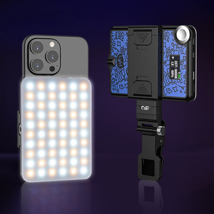 60 LEDs Rechargeable Clip Fill Light With Front & Back Clip Adjusted 3 Light Modes For Phone, Spec: B Type White - Selfie Light by buy2fix | Online Shopping UK | buy2fix