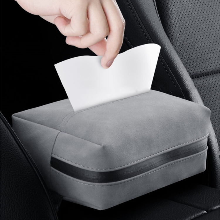 Car Armrest Box Tissue Box Car Sun Visor Seat Back Hanging Tissue Storage Bag(Black) - Tissue Boxes by buy2fix | Online Shopping UK | buy2fix