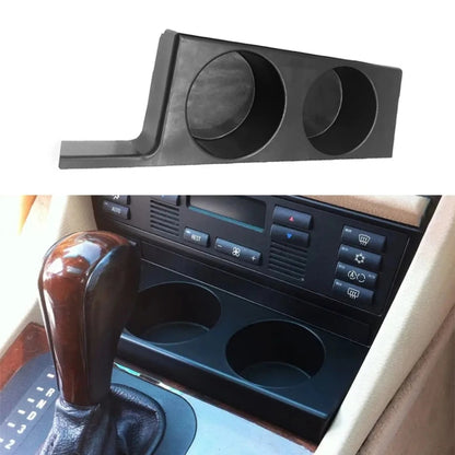 For BMW 5 Series E39/528i/530i/M5 Left-hand Drive Car Central Control Cup Holder, Color: Black With groove - Car Drink Holders by buy2fix | Online Shopping UK | buy2fix