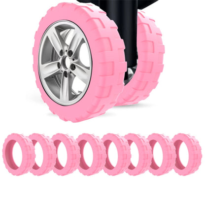 8pcs /Set Luggage Wheel Silicone Protective Cover Swivel Chair Wheel Sound Reducing Cover, Size: Small 4-5cm Wheels(4 Generation Pink) - Accessories by buy2fix | Online Shopping UK | buy2fix