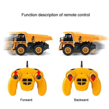 2.4G RC Dumper Truck Simulation Engineering Vehicle Model Children Electrical RC Truck Toy(Yellow) - RC Cars by buy2fix | Online Shopping UK | buy2fix